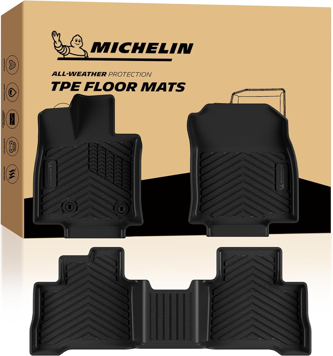 Michelin Custom Fit Floor Mats for 2026 Toyota RAV4 Hybrid
