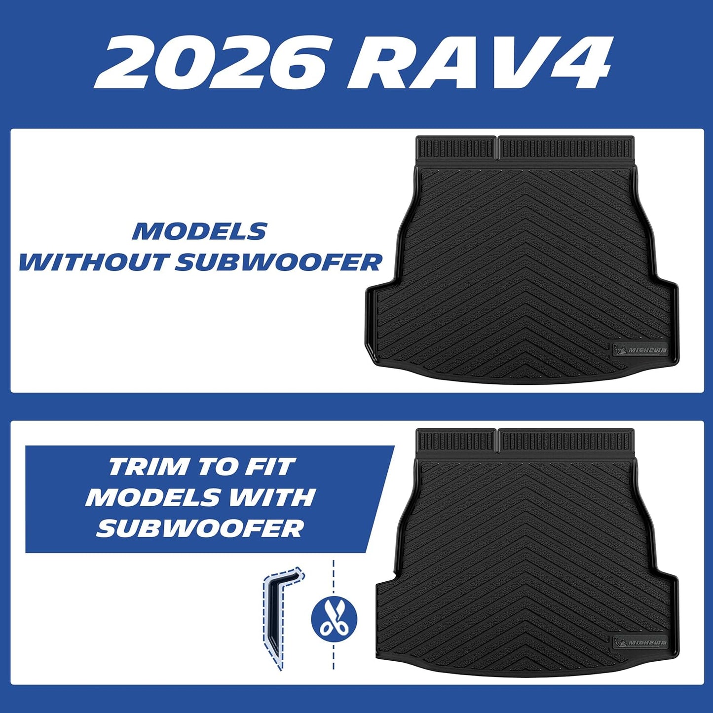 Michelin Premier Floor Mats & Trunk Mats for Toyota RAV4 Hybrid (2026-2027) - 4 Piece