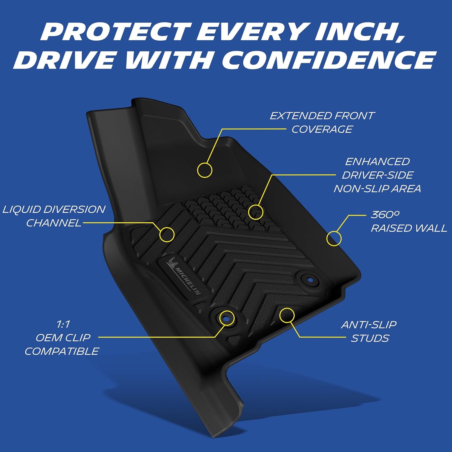 Michelin Premier Floor Mats for Toyota Tacoma Double Cab Gas Models (2024-2026)