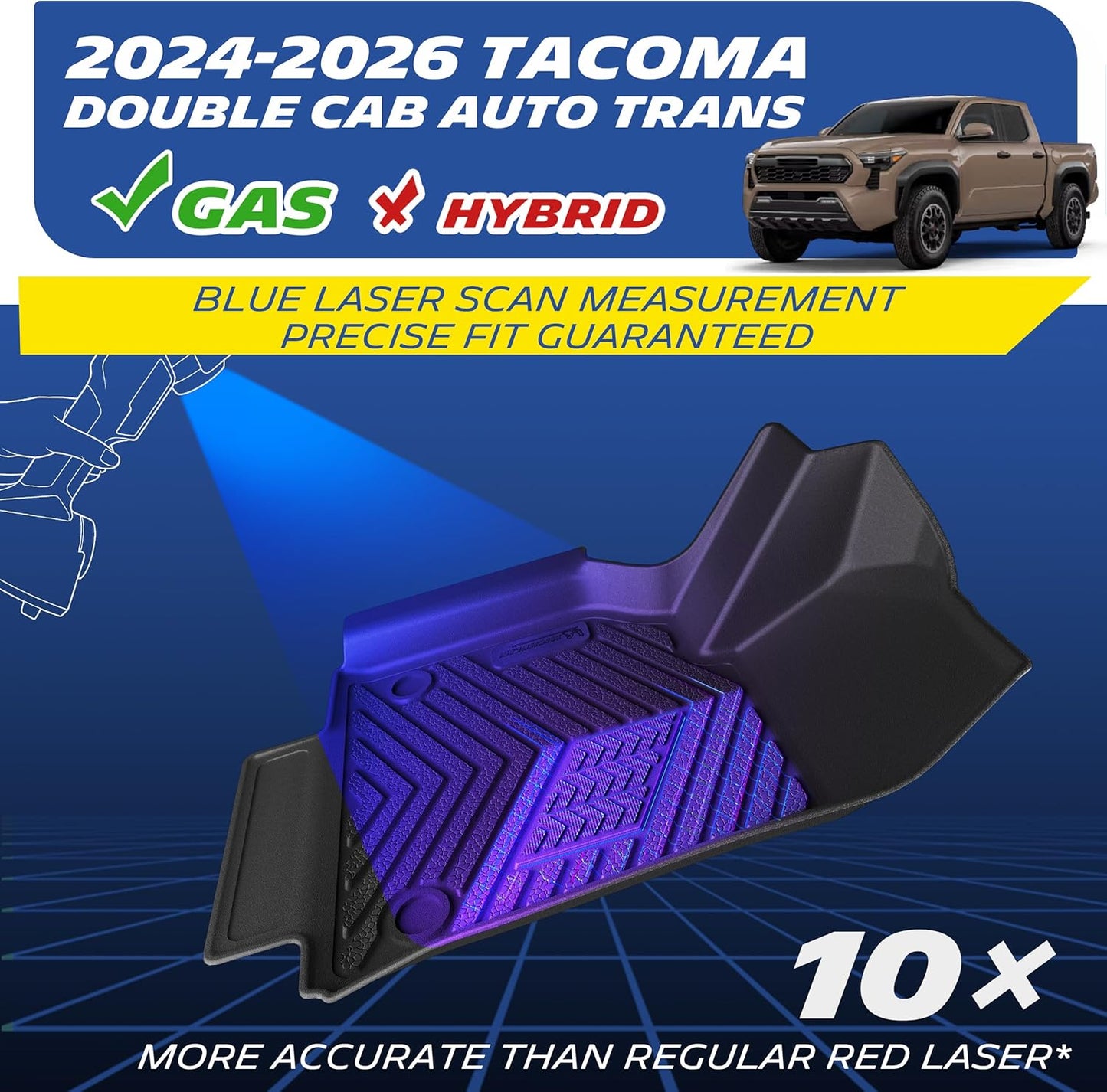 Michelin Premier Floor Mats for Toyota Tacoma Double Cab Gas Models (2024-2026)
