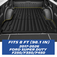 TPE truck bed mat fits 2017-2026 Ford F250/F350/F450 with 8FT (98.1IN) bed
