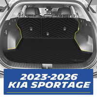  Installed Michelin full trunk mat set inside 2023-2026 Kia Sportage cargo area