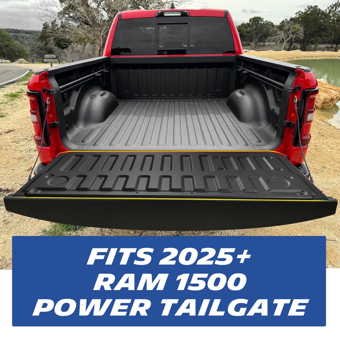 Michelin Truck Tailgate Protector for 2025-2026 Ram 1500 Power Tailgate (NOT Fit Standard/Power Tailgate-Release), All-Weather Tailgate Mat, Custom Fit, Durable TPE, Non-Slip
