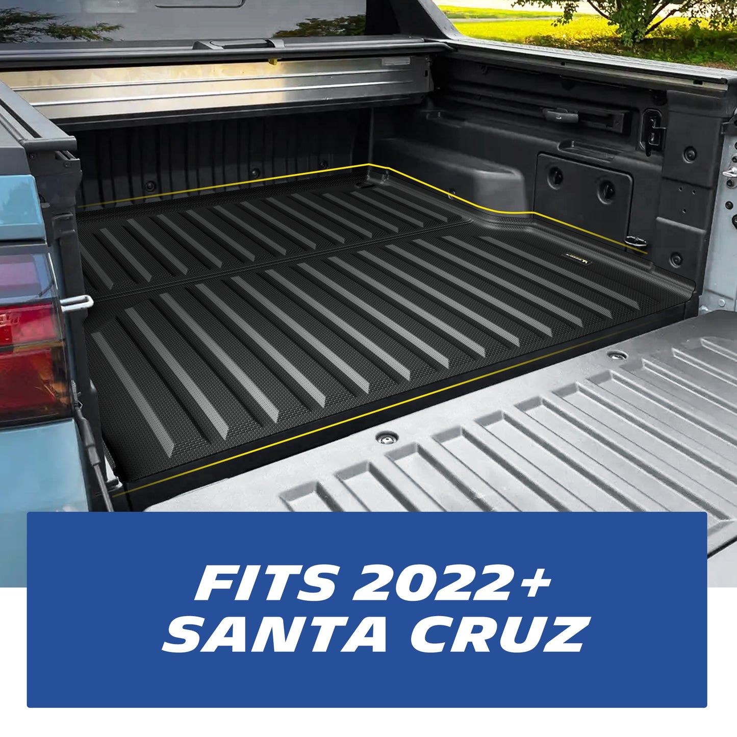 Michelin Truck Bed Mat for 2022/2023/2024/2025/2026 Hyundai Santa Cruz, Truck Bed Liner, Custom Fit, TPE, Bedliner