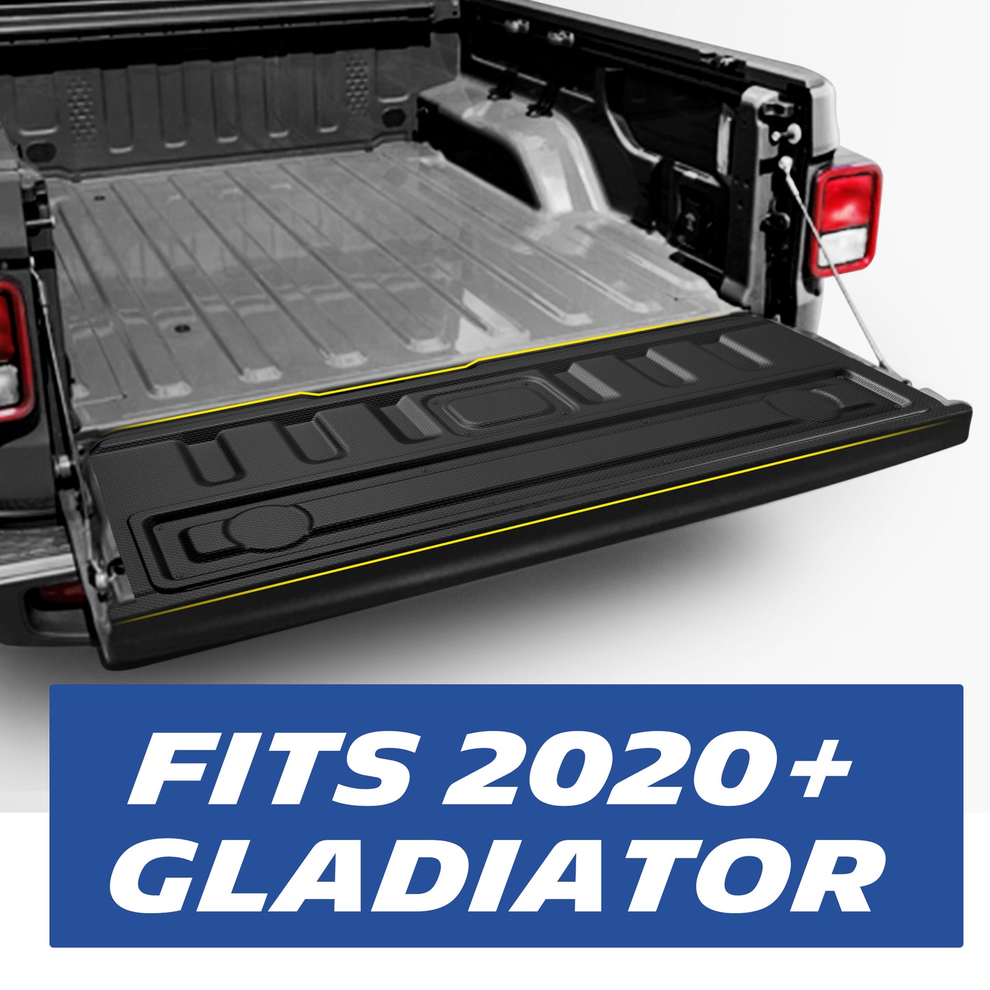 Michelin Truck Tailgate Protector for 2020-2024 2025 2026 Jeep Gladiator, All-Weather Tailgate Mat, Custom Fit, Durable TPE, Non-Slip