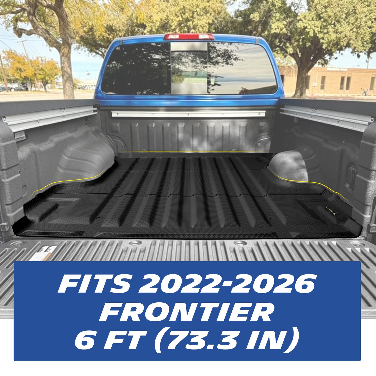 Michelin Truck Bed Mat for 2022-2026 Nissan Frontier 6 FT/73.3" Only (Not Fit Drop-in Bed Liners), All-Weather Truck Bed Liner, Custom Fit, Durable TPE, Bedliner, Non-Slip