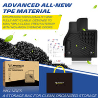 Michelin advanced recyclable odor‑free TPE floor mats, comes with storage bag and retail packaging