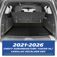 Custom-fit cargo mat for 2021-2026 Suburban/Yukon XL/Escalade ESV