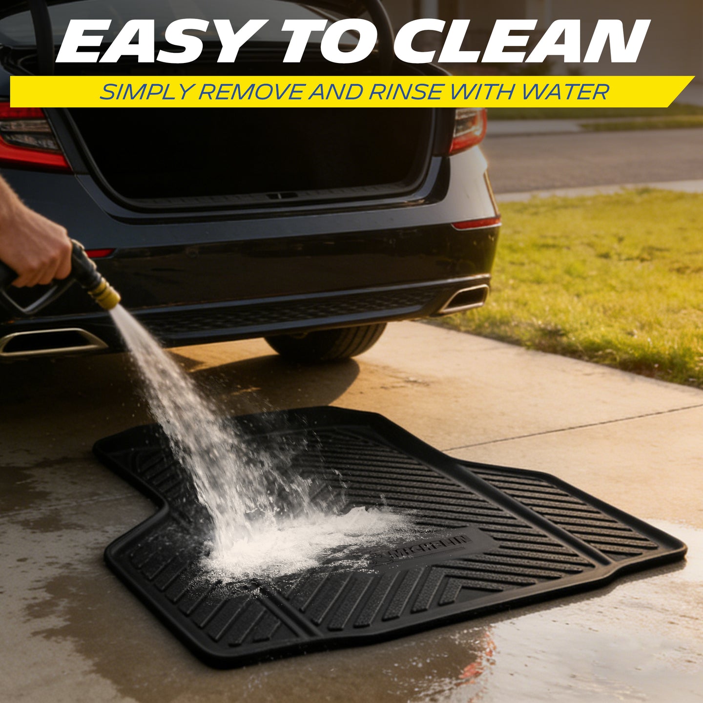 Easy-clean floor mat – rinse with water
