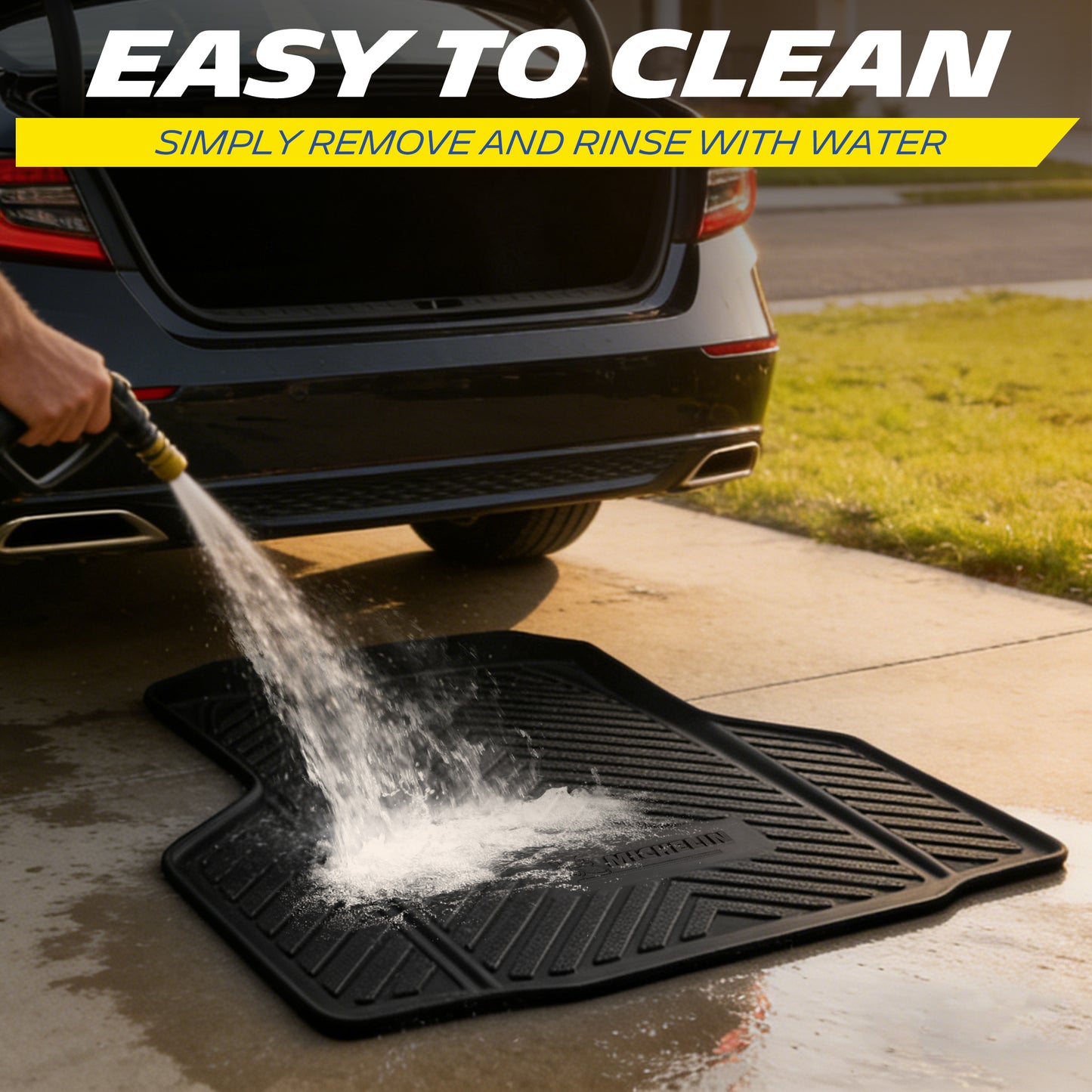 Easy-clean floor mat – rinse with water