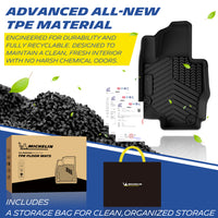 Michelin advanced recyclable odor‑free TPE floor mats, comes with storage bag and retail packaging