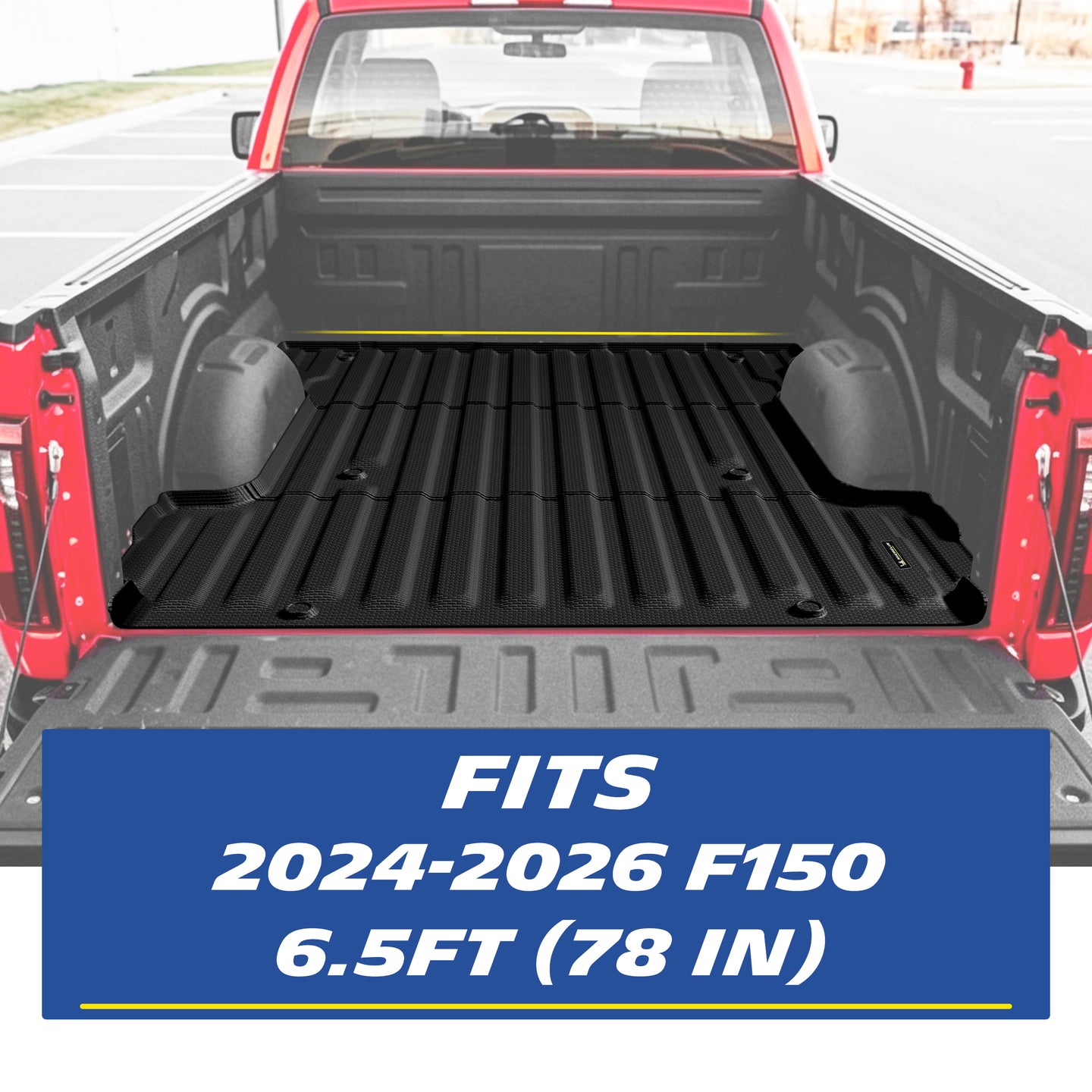 F150 6.5ft bed liner fitment marketing image for 2024-2026 model years