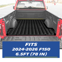 F150 6.5ft bed liner fitment marketing image for 2024-2026 model years