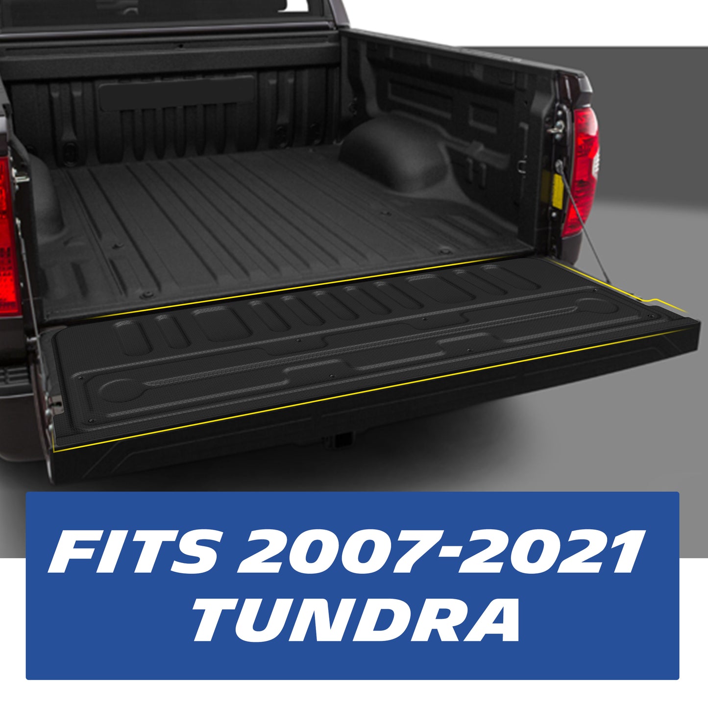 Michelin Truck Tailgate Protector for 2007-2021 Toyota Tundra, All-Weather Tailgate Mat, Custom Fit, TPE, Pad