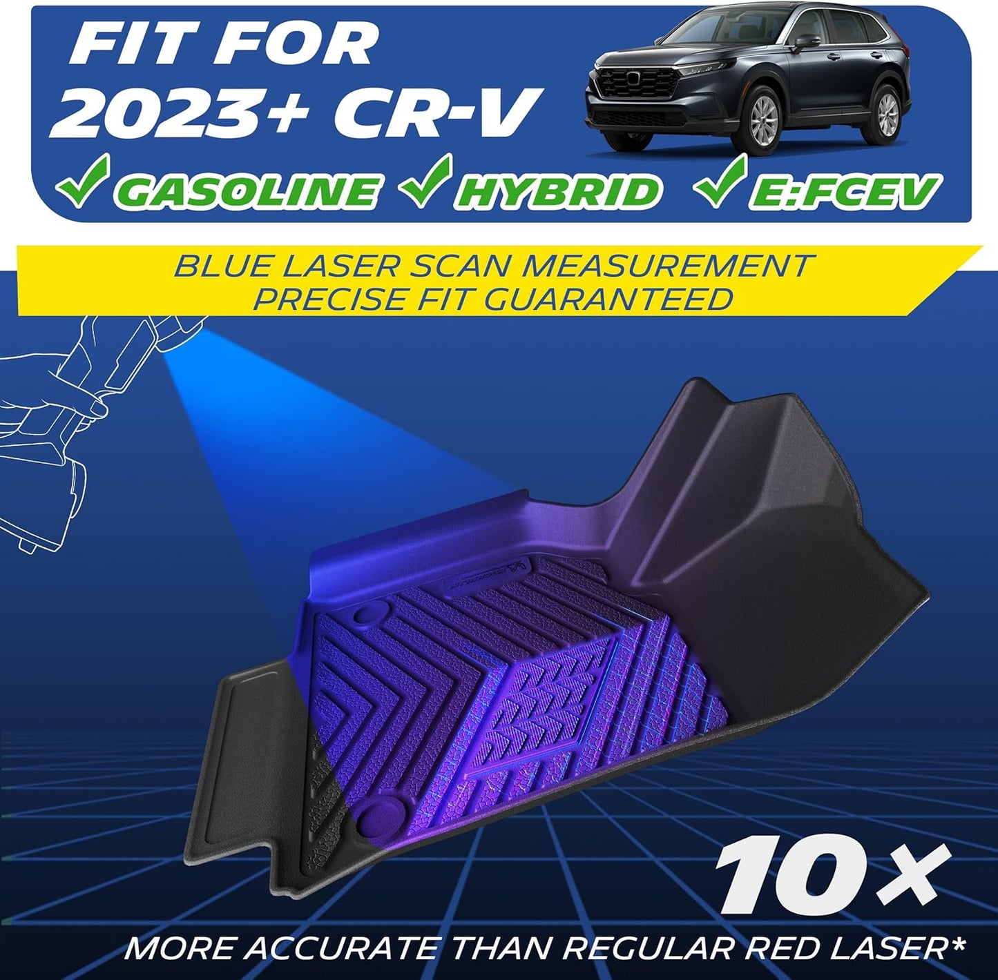 Michelin Premier Floor Mats for Honda CR-V Gas, Hybrid & e:FCEV (2023-2026) - 4 Piece
