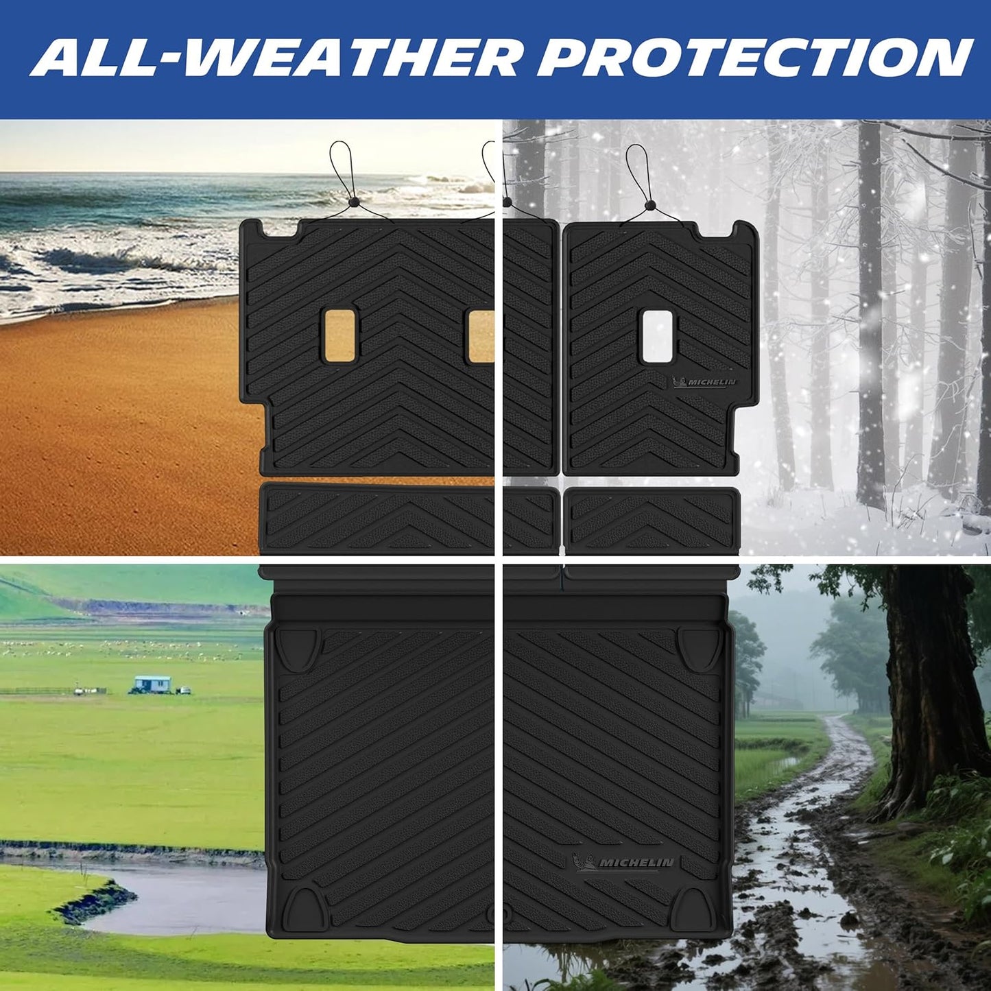 Michelin Premier Floor Mats & Trunk Mat Set for Ford Bronco 4-Door (2021-2026) - 3 Piece