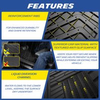 Michelin Elite Custom Fit Floor Mats for Chevy Silverado & GMC Sierra Crew Cab (2019-2026)