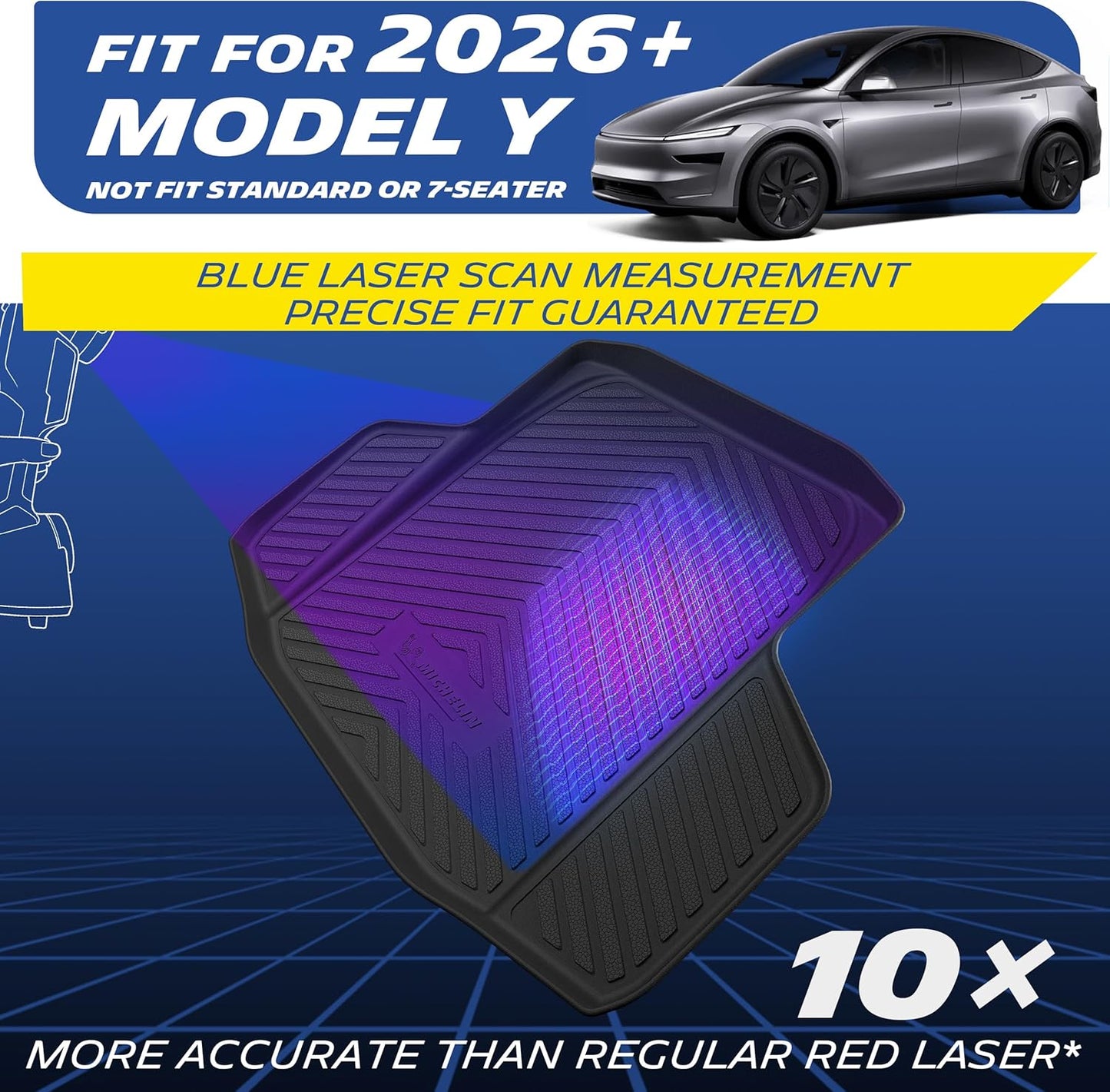 Michelin Frunk & Trunk Mats for Tesla Model Y (2025-2027)