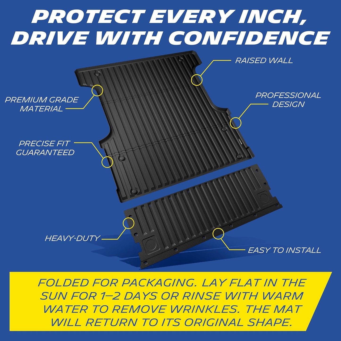 Michelin TPE truck bed mat, anti-slip durable design, premium material, precise fit, easy to install