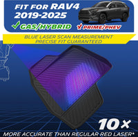 Michelin TPE trunk mat for 2019-2025 Toyota RAV4 (Gas/Hybrid Only), blue laser-scanned for precise fit