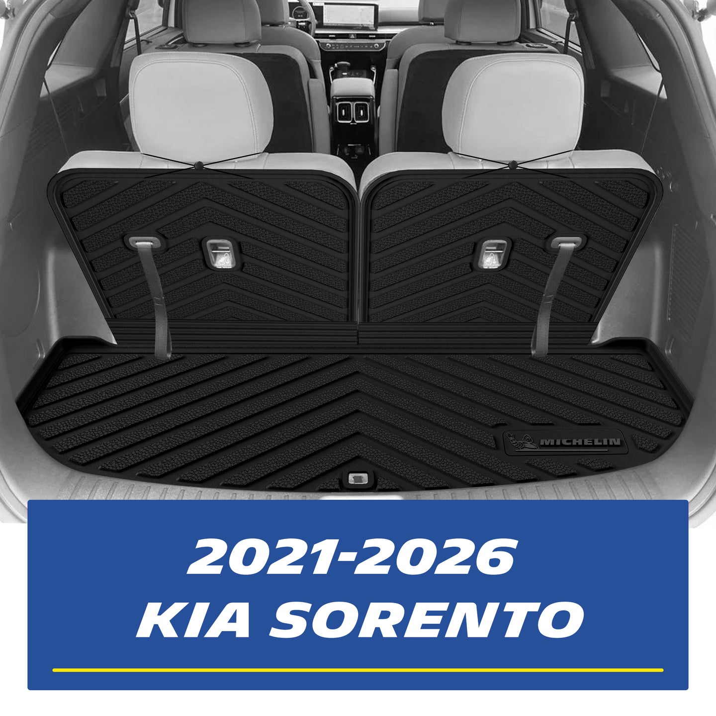Michelin trunk & backrest mats installed in 2021‑2026 Kia Sorento cargo area