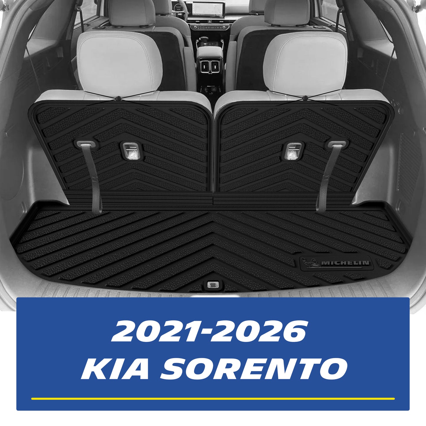 Michelin trunk & backrest mats installed in 2021‑2026 Kia Sorento cargo area