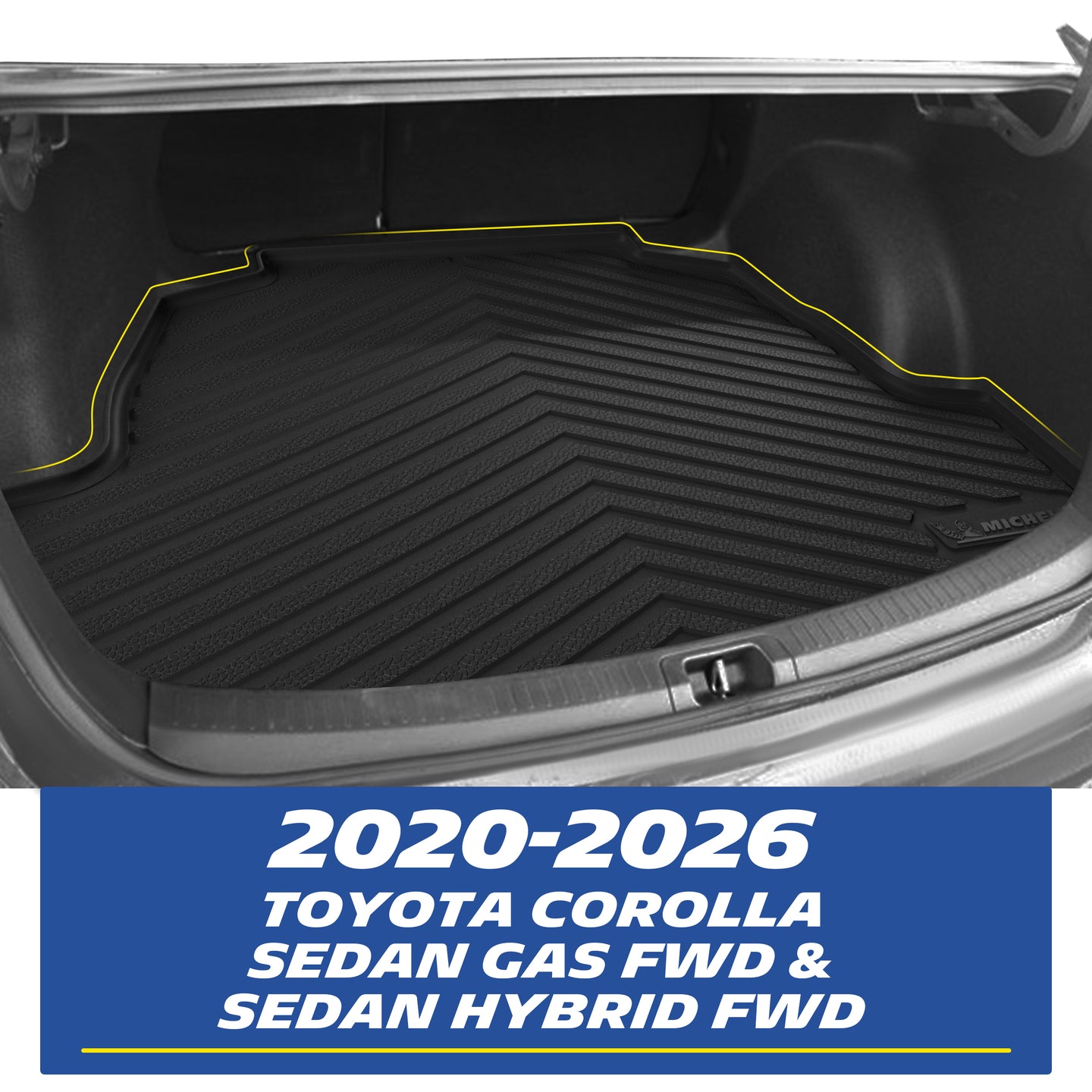 Custom-fit cargo liner for 2020-2026 Toyota Corolla Sedan FWD gas & hybrid models