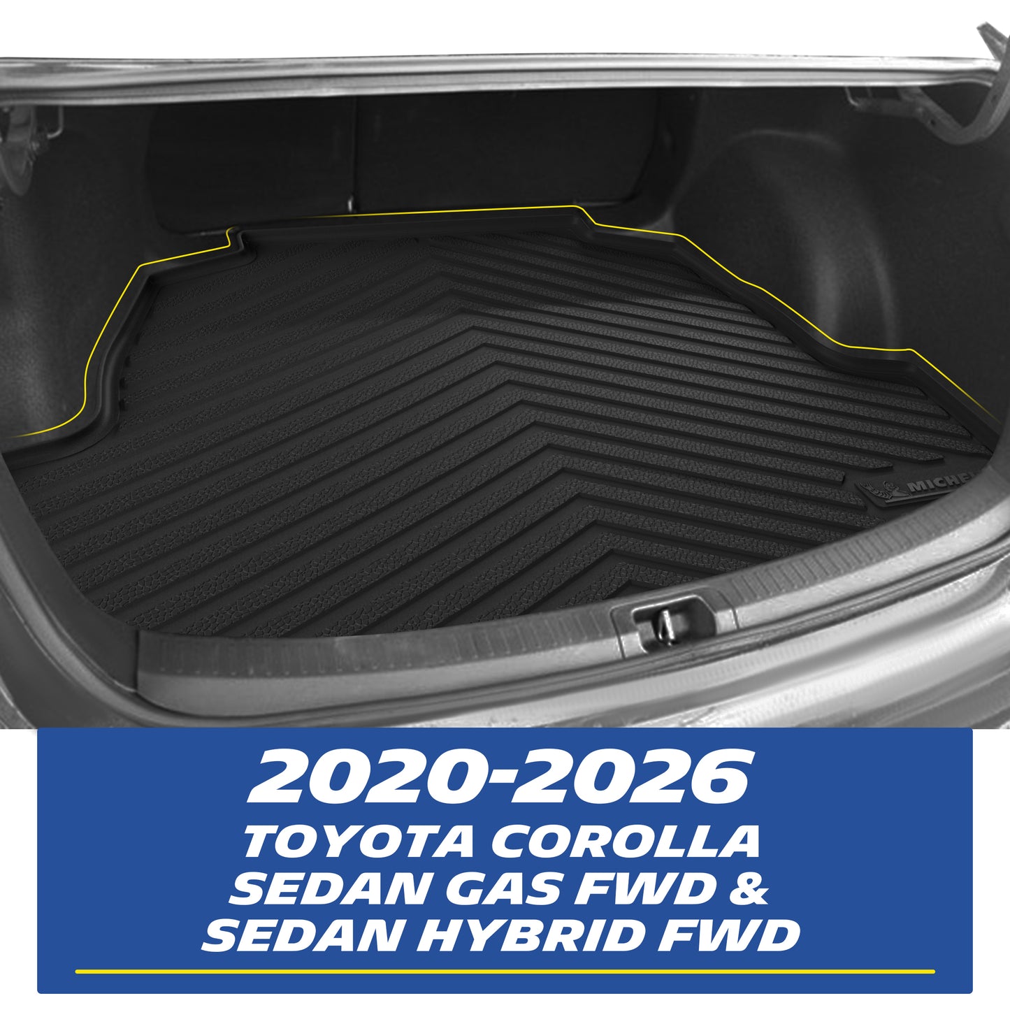 Custom-fit cargo liner for 2020-2026 Toyota Corolla Sedan FWD gas & hybrid models
