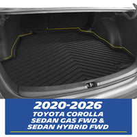 Custom-fit cargo liner for 2020-2026 Toyota Corolla Sedan FWD gas & hybrid models