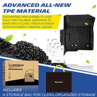 Michelin advanced recyclable odor‑free TPE floor mats, comes with storage bag and retail packaging