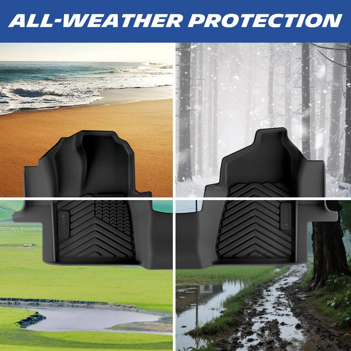Michelin TPE  mat, all‑weather protection for snow, mud, sand and rain