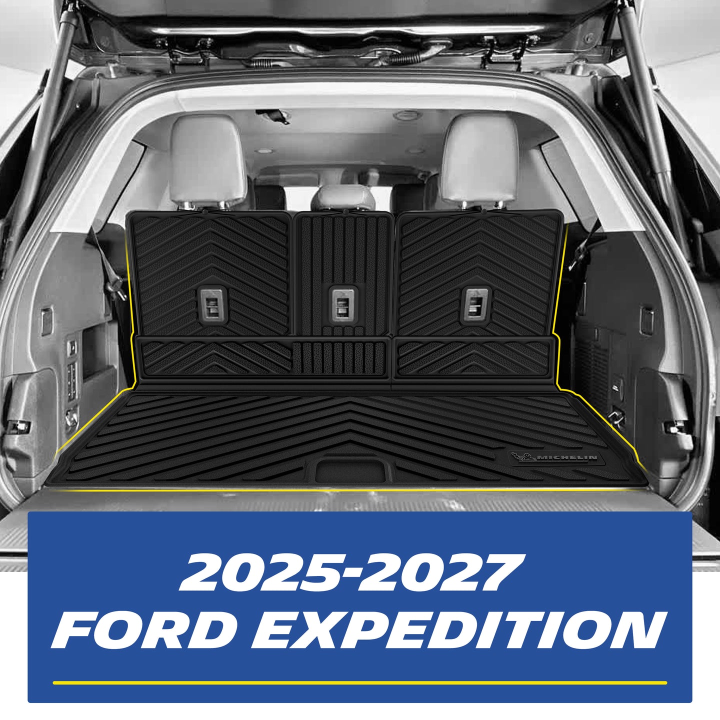 Michelin all-weather TPE floor mats, custom-designed for 2025-2027 Ford Expedition, perfect custom-fit for your vehicle.
