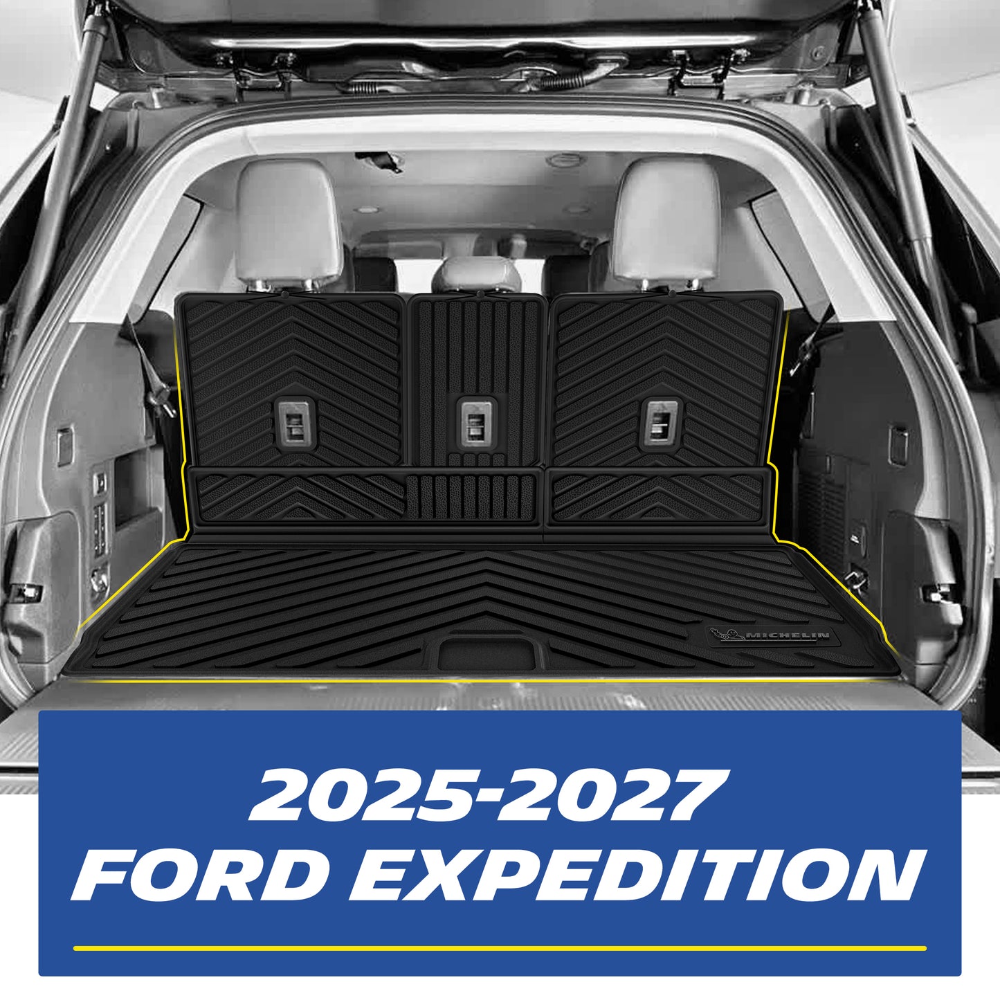 Michelin all-weather TPE floor mats, custom-designed for 2025-2027 Ford Expedition, perfect custom-fit for your vehicle.