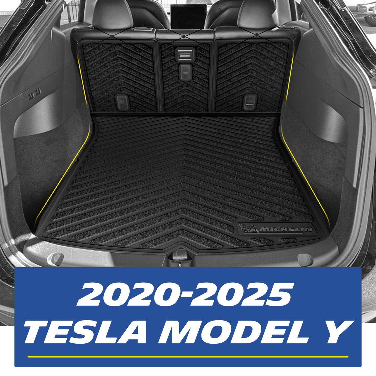Michelin all-weather TPE floor mats, extended front coverage, 360° raised wall prevents overflow, enhanced driver-side non-slip area, liquid diversion channel, 1:1 OEM clip compatible with anti-slip studs, heavy-duty and easy to install with precise fit guaranteed.