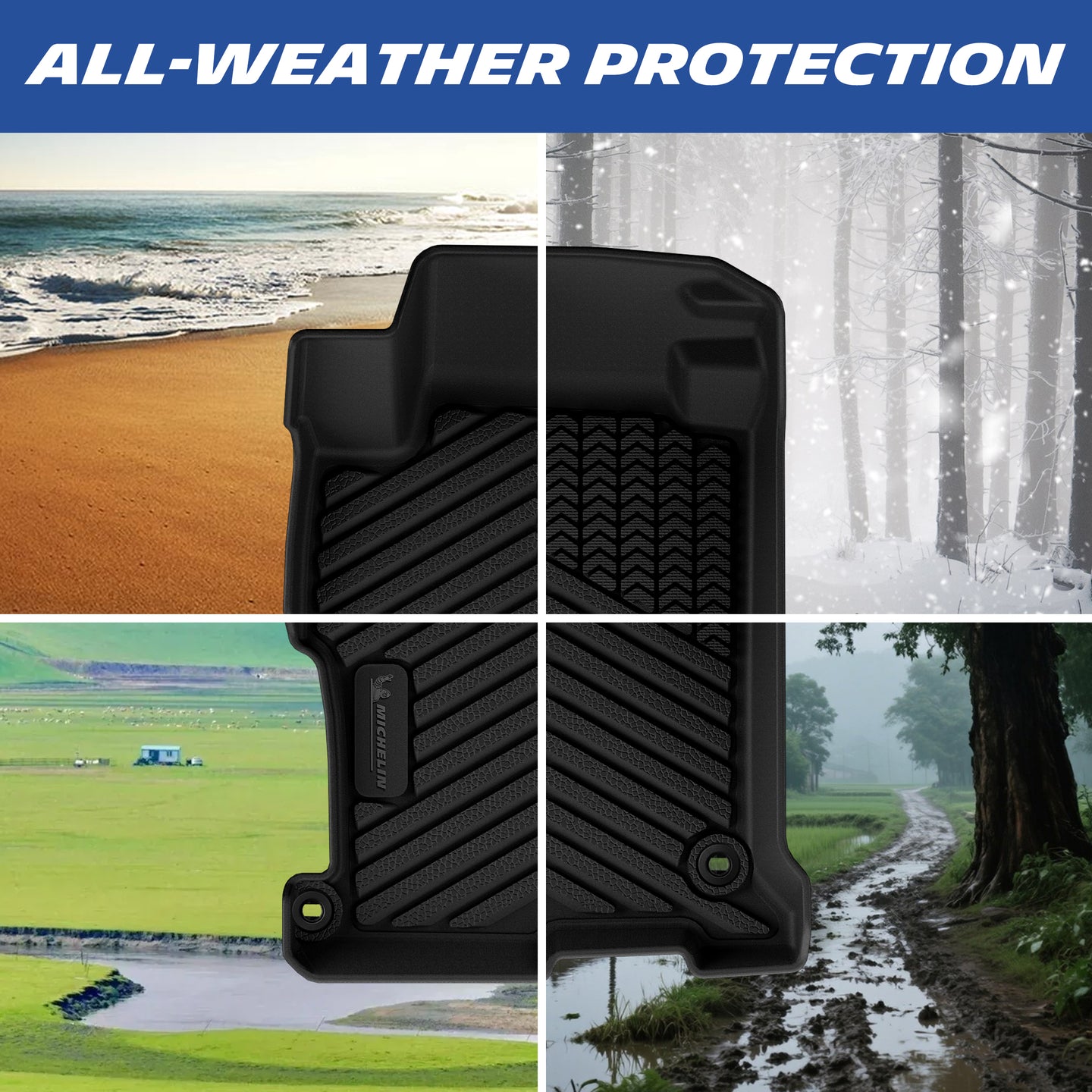 All-weather floor mat protection