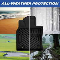 TPE car floor mat all-weather protection graphic for sand, snow, mud & wet road conditions