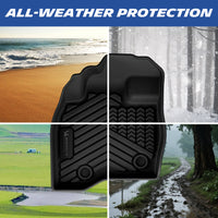 TPE car floor mat all-weather protection graphic for sand, snow, mud & wet road conditions