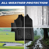 Michelin TPE floor mats deliver all-weather protection against sand, snow, mud and rain.