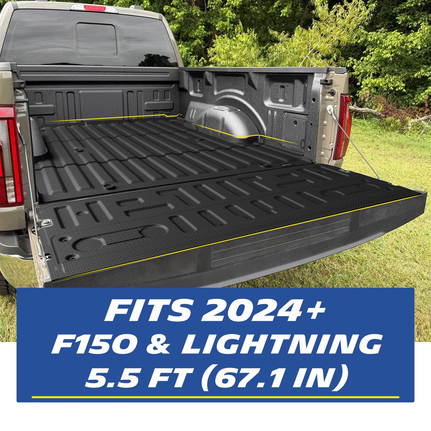 Truck Bed Mat for 2024+ Ford F150 Lightning 5.5FT 67.1 Inch Short Bed
