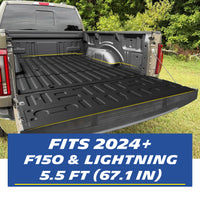 Truck Bed Mat for 2024+ Ford F150 Lightning 5.5FT 67.1 Inch Short Bed
