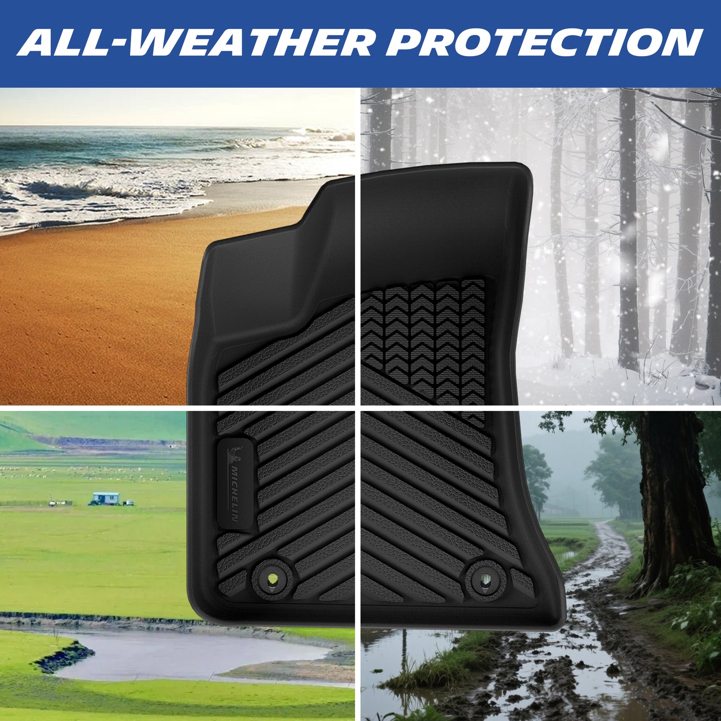 All-weather floor mat protection