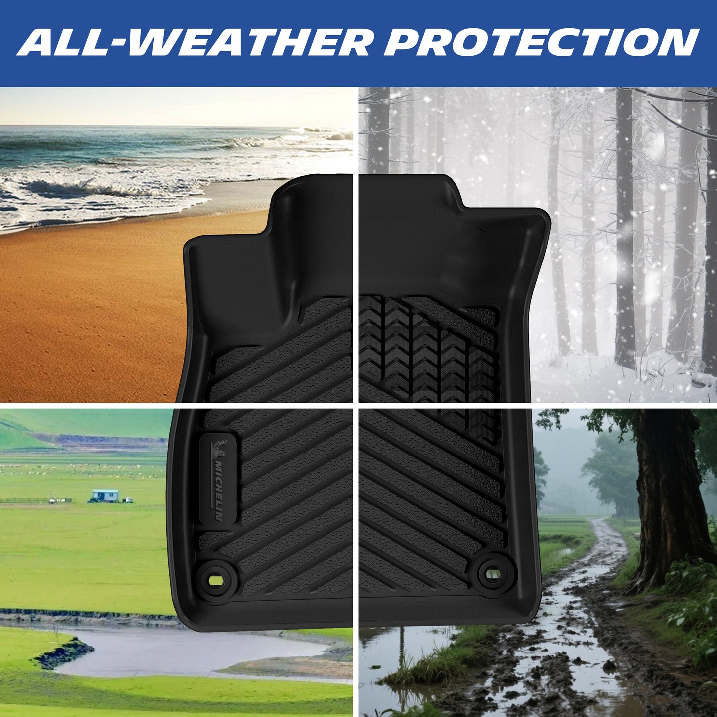 All-weather floor mat protection