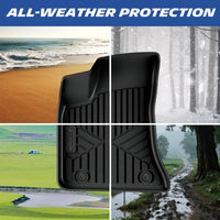 Michelin Premier Series Floor Mats for 2011-2023 Dodge Charger RWD/Chrysler 300 RWD, 3PCS, All-Weather Floor Liner, Custom Fit, Durable TPE, Non-Slip