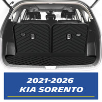 Cargo trunk mat for 2021-2026 Kia Sorento with seat back protector mats