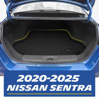 Custom Michelin TPE cargo mat installed in trunk for 2020-2025 Nissan Sentra