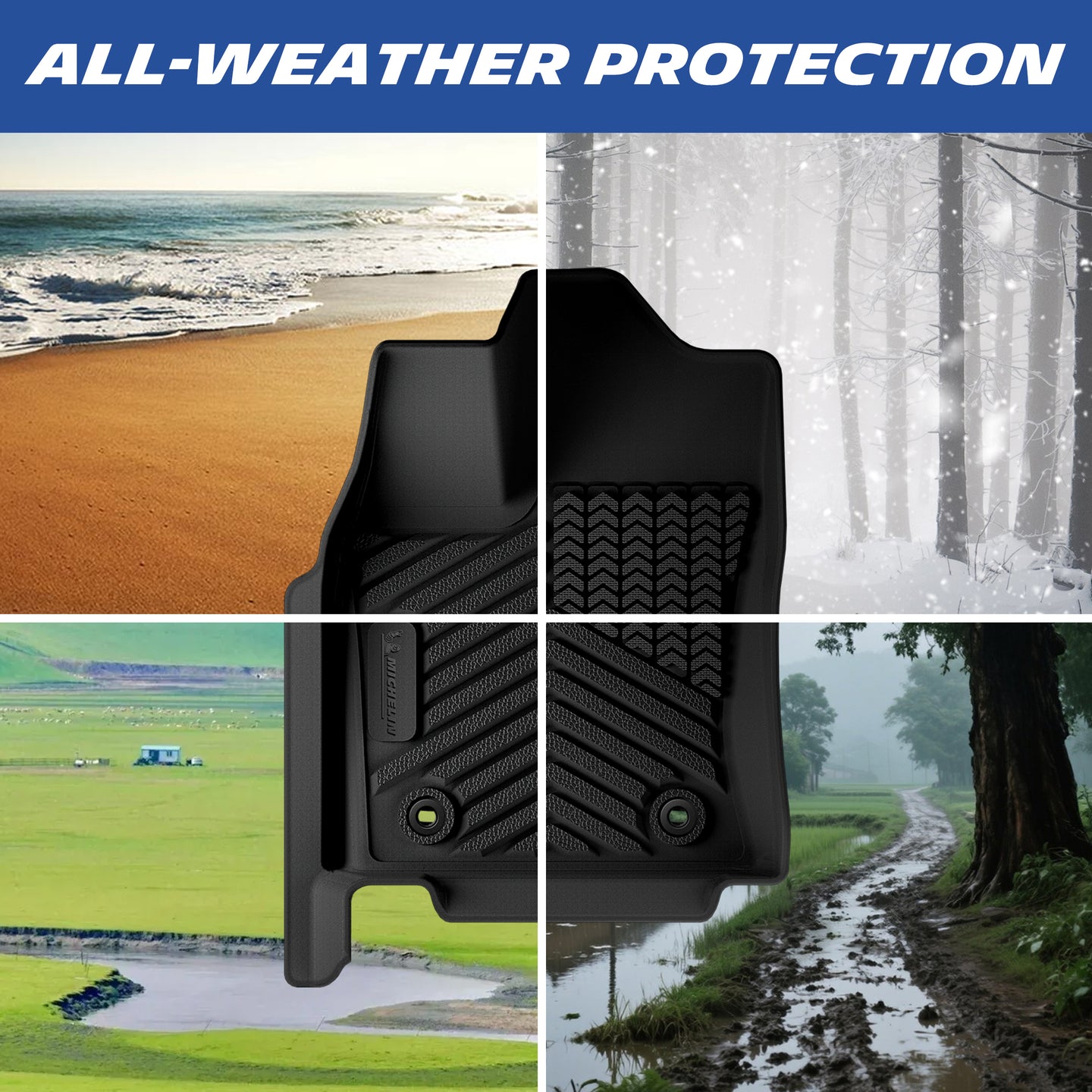 All-weather floor mat protection