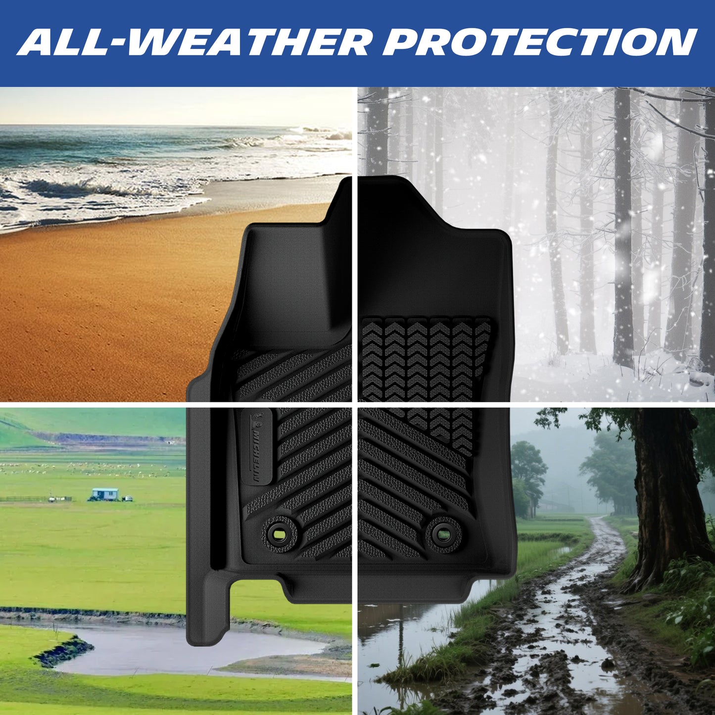 All-weather floor mat protection