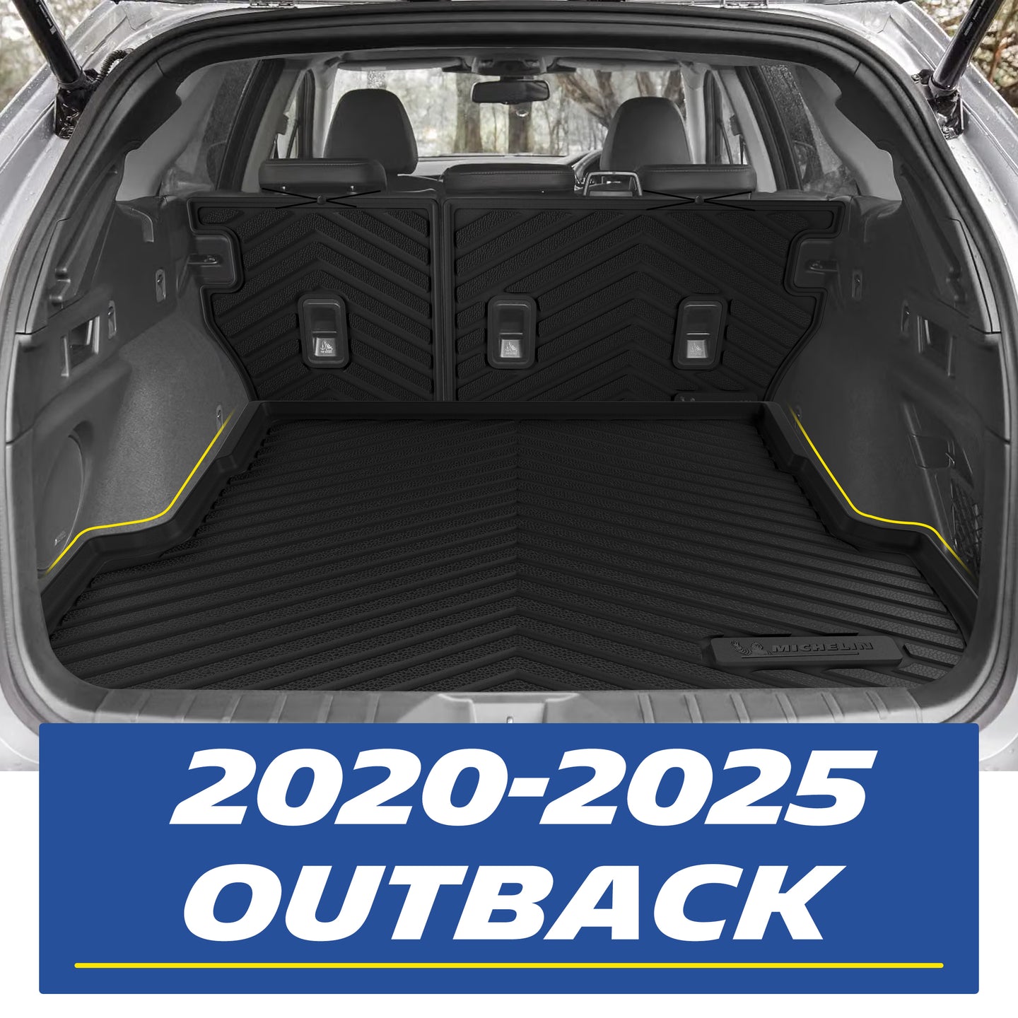 Michelin custom cargo mat installed in trunk of 2020-2025 Subaru Outback