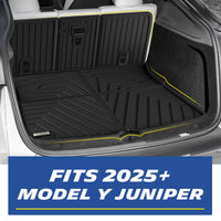Michelin Elite Series Floor Mats for 2025 2026 Tesla Model Y Juniper 5 Seater, Floor & Frunk & Trunk & Rear Lower & Backrest Mat, Not Fit Standard, All-Weather Floor Liner & Trunk Mat