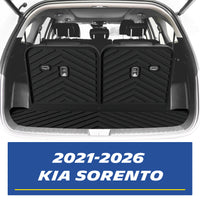Cargo trunk mat for 2021-2026 Kia Sorento with seat back protector mats
